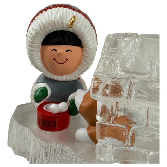 1993 Hallmark Keepsake Ornament Frosty Friends Collectors Series 14th Eskimo Dog - Picture 4 of 16